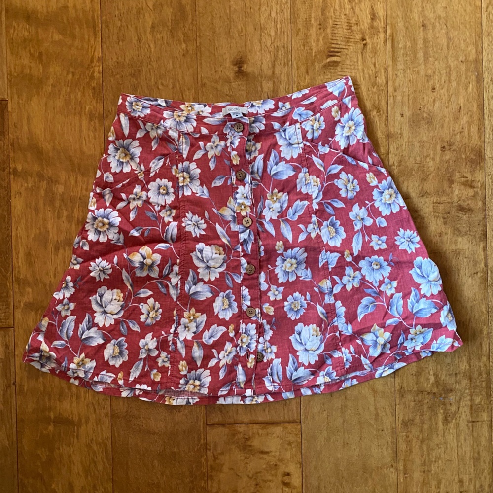 Urban Outfitters Ecoté Floral Button Up Spring Skirt Size 2